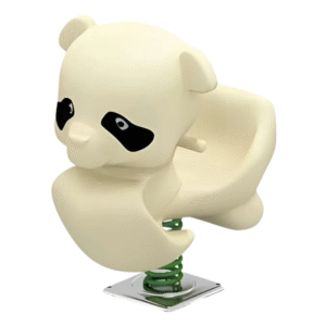 Panda shape children ride spring