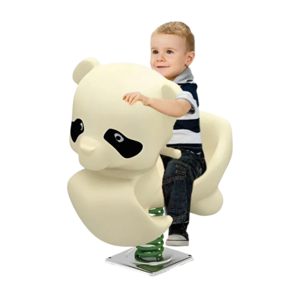Panda shape children ride spring - Image 3