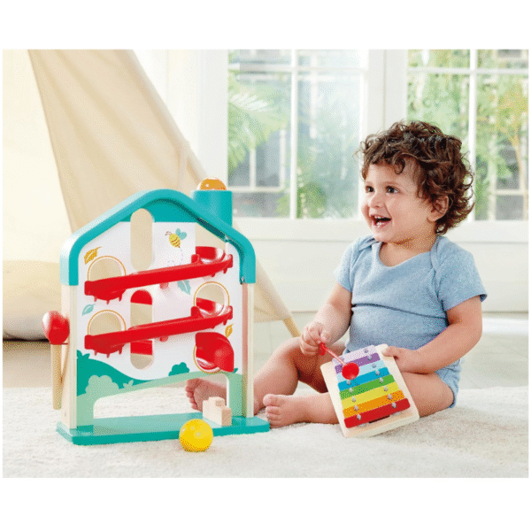 Hape - Wooden Melody Mansion Ball Run - Image 3