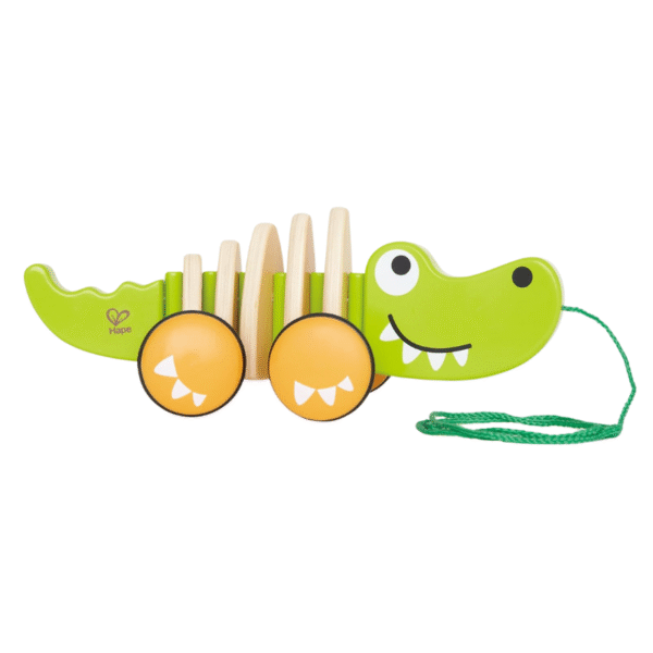 Hape - Walk-A-Long Crocodile Pull Toy for Toddlers