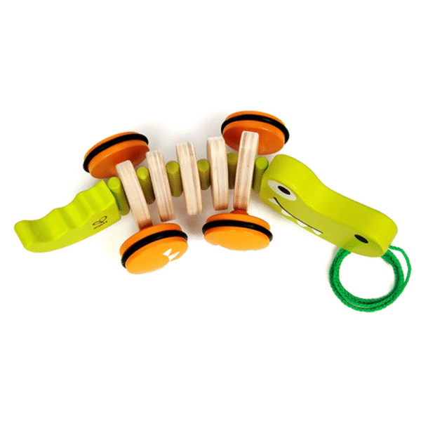 Hape - Walk-A-Long Crocodile Pull Toy for Toddlers - Image 2