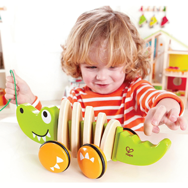 Hape - Walk-A-Long Crocodile Pull Toy for Toddlers - Image 3