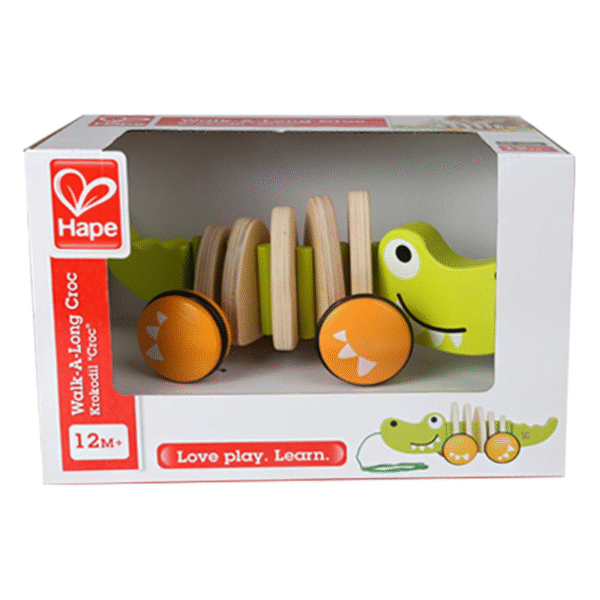 Hape - Walk-A-Long Crocodile Pull Toy for Toddlers - Image 6