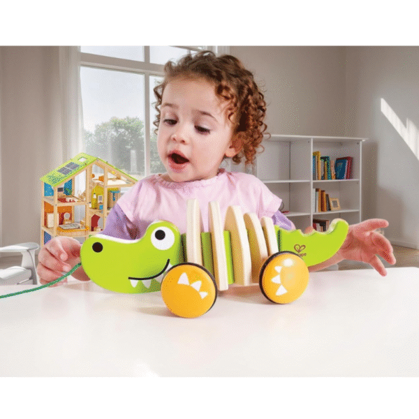 Hape - Walk-A-Long Crocodile Pull Toy for Toddlers - Image 5