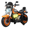 Kids Electric Ride-On Harley-Style Motorcycle – Orange