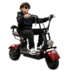 60V Electric Chopper Scooter for Adults – Red Flame Fat Tire Cruiser with Seat