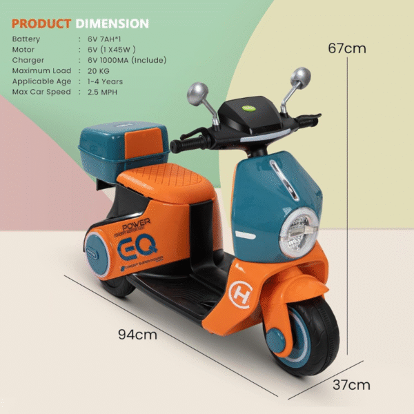 Battery Operated Bike For Kids, With Light and Music - Image 3