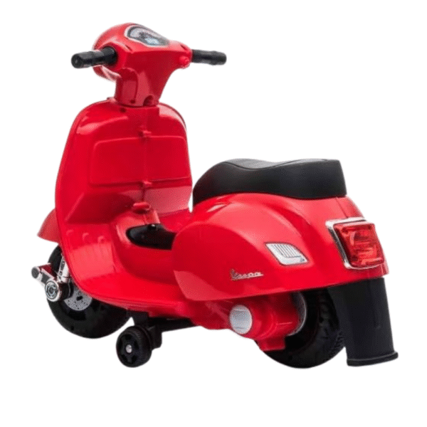 Vespa Style Kids Ride-On Scooter – Red - Image 2