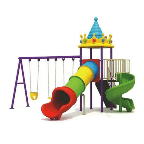 Outdoor Kids Garden Playcentre with 2 Slide & 3 Swing - Image 2