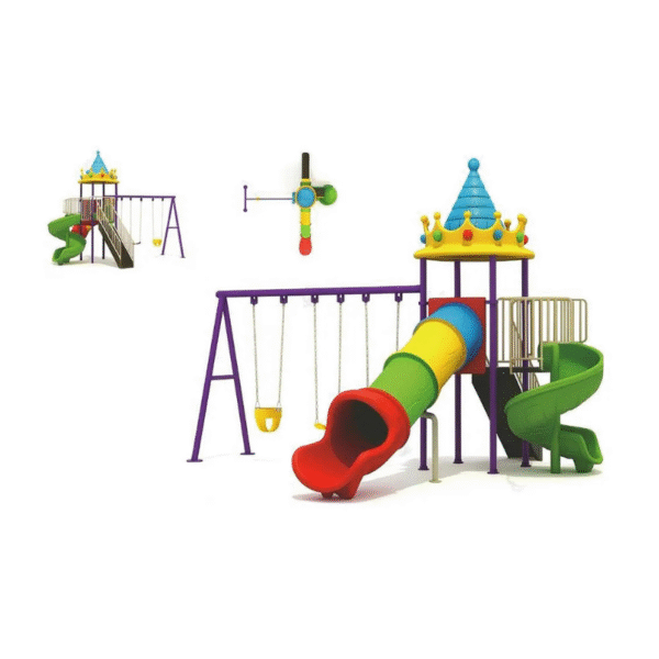 Outdoor Kids Garden Playcentre with 2 Slide & 3 Swing - Image 3