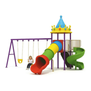 Outdoor Kids Garden Playcentre with 2 Slide & 3 Swing