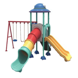 Kids Premium Ultimate Outdoor Play With 3 Swings & 2 Slides