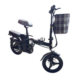 Aero Electric Folding Bike with Dual Seat & Basket Size -16