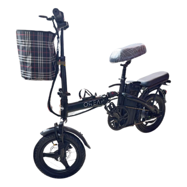 Aero Electric Folding Bike with Dual Seat & Basket Size -16 - Image 2