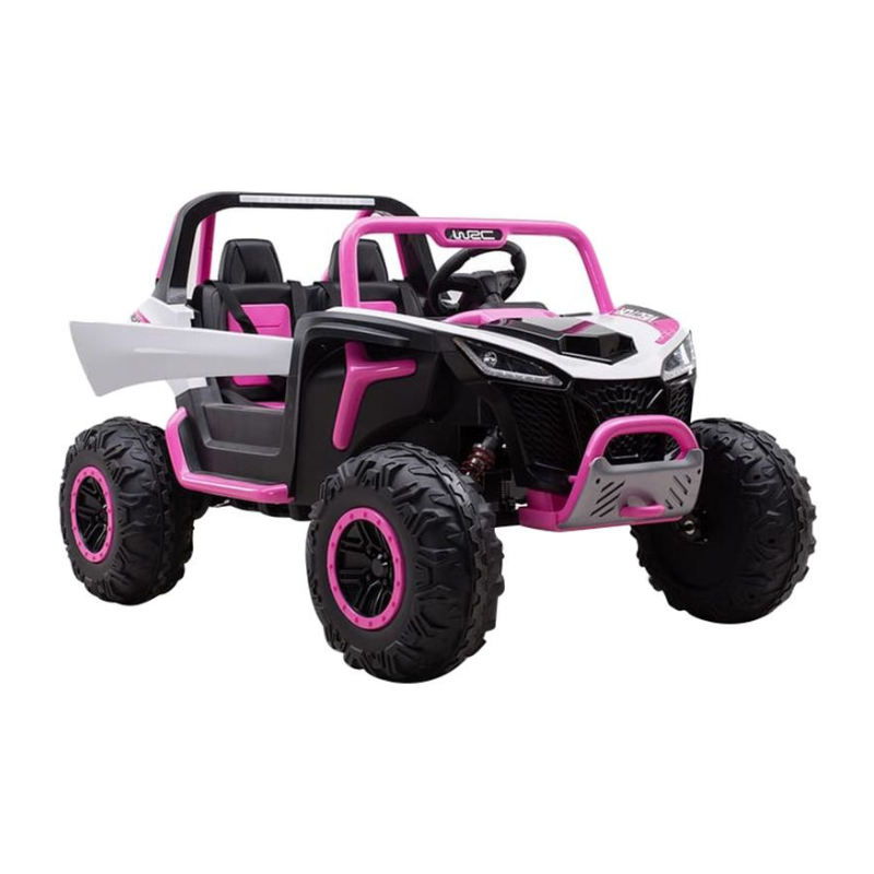 Kids Electric Ride-On Off-Road Car (2-Seater) – Pink & White - Image 2