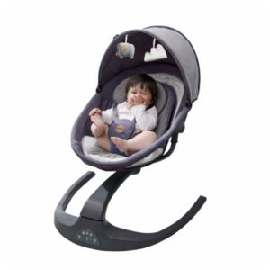 Electric Baby Rocker with Canopy Safety Harness & Soothing Motion