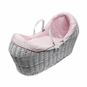 Newborn Baby Teddy Palm Moses Basket – Pink