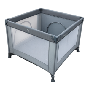 Baby Playpen Safety Play Yard with Mesh Sides – Grey