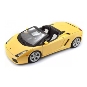Bburago 1:18 Lamborghini Gallardo Spyder Diecast Model Car – Yellow Convertible