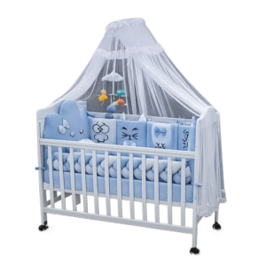 Luxury White Baby Crib with Storage Drawers