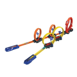 Hot Wheels Action Multi-Loop Raceoff Track Set with 1 Die-Cast Car
