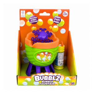 HTI Bubblz Bubble Fountain Machine with Bubble Solution for Kids 3+
