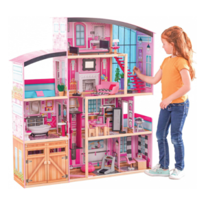 Luxury Wooden Dollhouse with Furniture & Accessories 3-Story Kids Dream Doll House