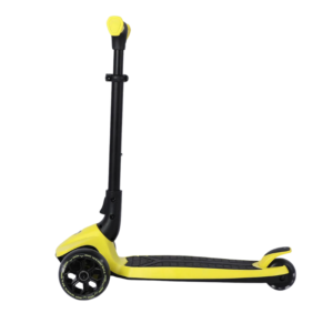 Kids 3-Wheel Adjustable Scooter with LED Wheels – Yellow Foldable Kick Scooter for Children - Image 2