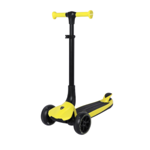Kids 3-Wheel Adjustable Scooter with LED Wheels – Yellow Foldable Kick Scooter for Children