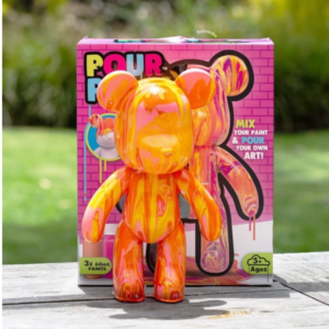 Pour Palz Neon DIY Paint Pour Art Kit – Creative Marble Painting Craft Toy for Kids (Assorted Designs) - Image 2