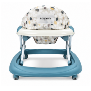 Londony Baby 3-in-1 Foldable Baby Walker with Interactive Toy Tray – Blue & Beige - Image 2