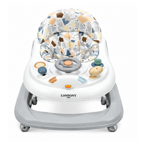 Londony Baby Walker with Activity Tray – Adjustable Height & Smooth Wheels