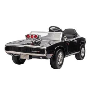 Kids Electric Ride-On Car – 1970 Dodge Charger R/T Style Black - Image 2