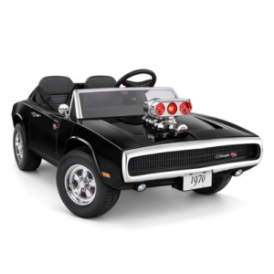 Kids Electric Ride-On Car – 1970 Dodge Charger R/T Style Black