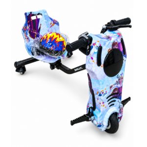 Kids Electric Drift Scooter – Blue & Colorful Racing Design