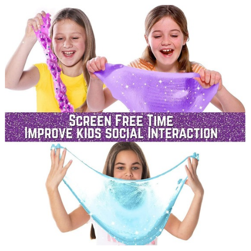 GirlZone Slime Surprise Egg – Galaxy Slime Kit with Glow-in-the-Dark Accessories - Image 3