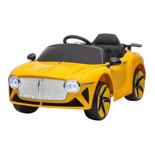 Kids Electric Ride-On Sports Car – Yellow Luxury Style Battery Powered Car