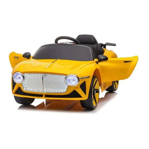 Kids Electric Ride-On Sports Car – Yellow Luxury Style Battery Powered Car - Image 2