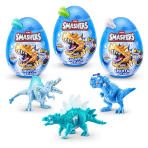 ZURU Smashers Mini Jurassic Light Up Ice Age Surprise Egg – Dinosaur Collectible Toy