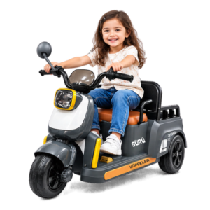 CORGI Kids Electric Ride-On Tricycle – 3-Wheel Battery Operated Motorcycle with Rear Cargo Seat - Image 2